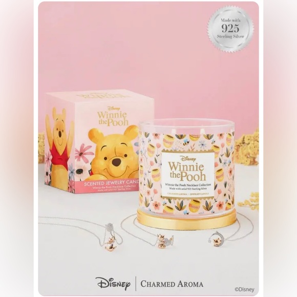 SOLD OUT NWT  S925 Charmed aroma Winnie the Pooh Disney necklace collection - Picture 2 of 9